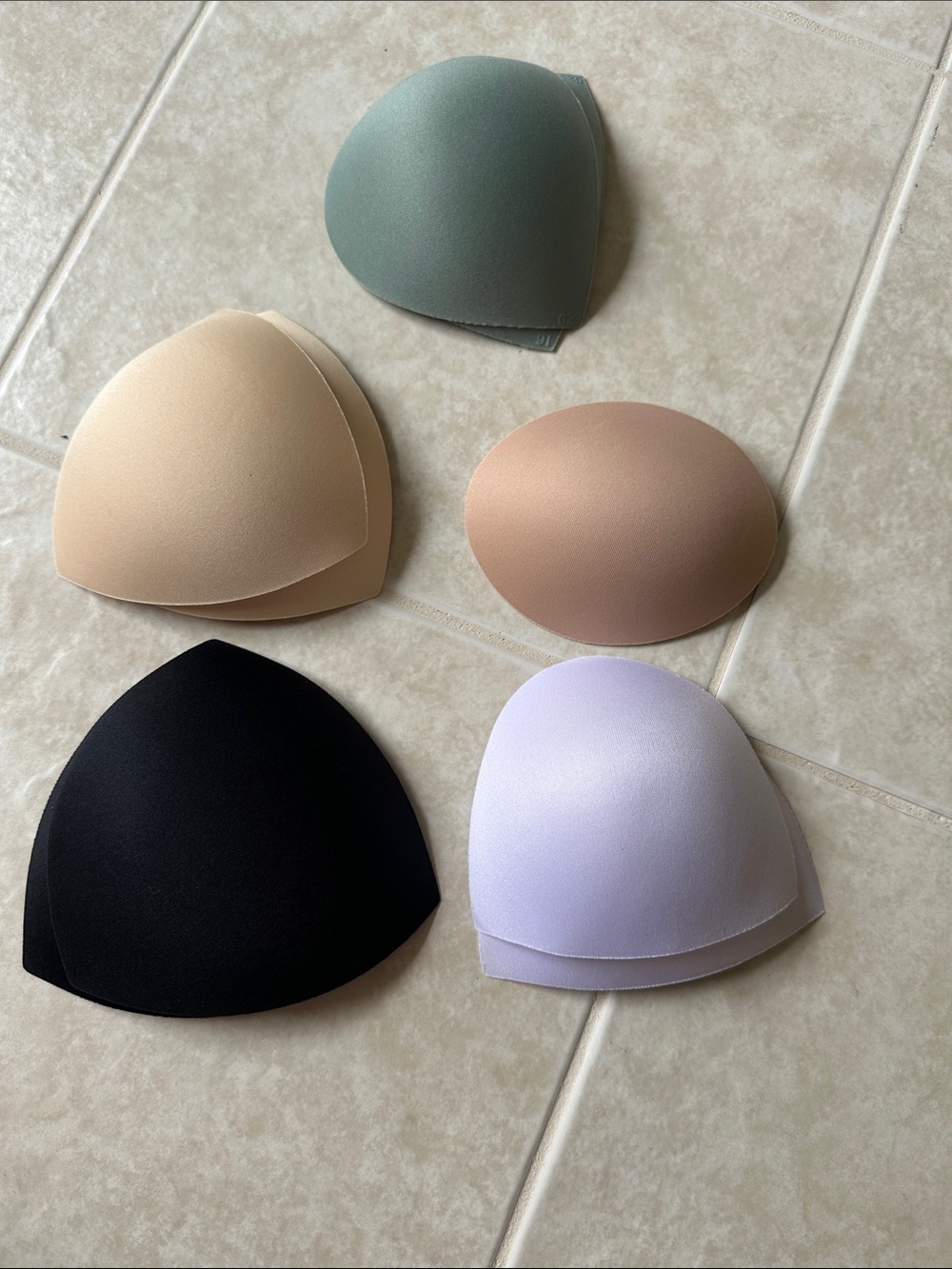 Removable Bra Cups Set - Neutral & Black Inserts